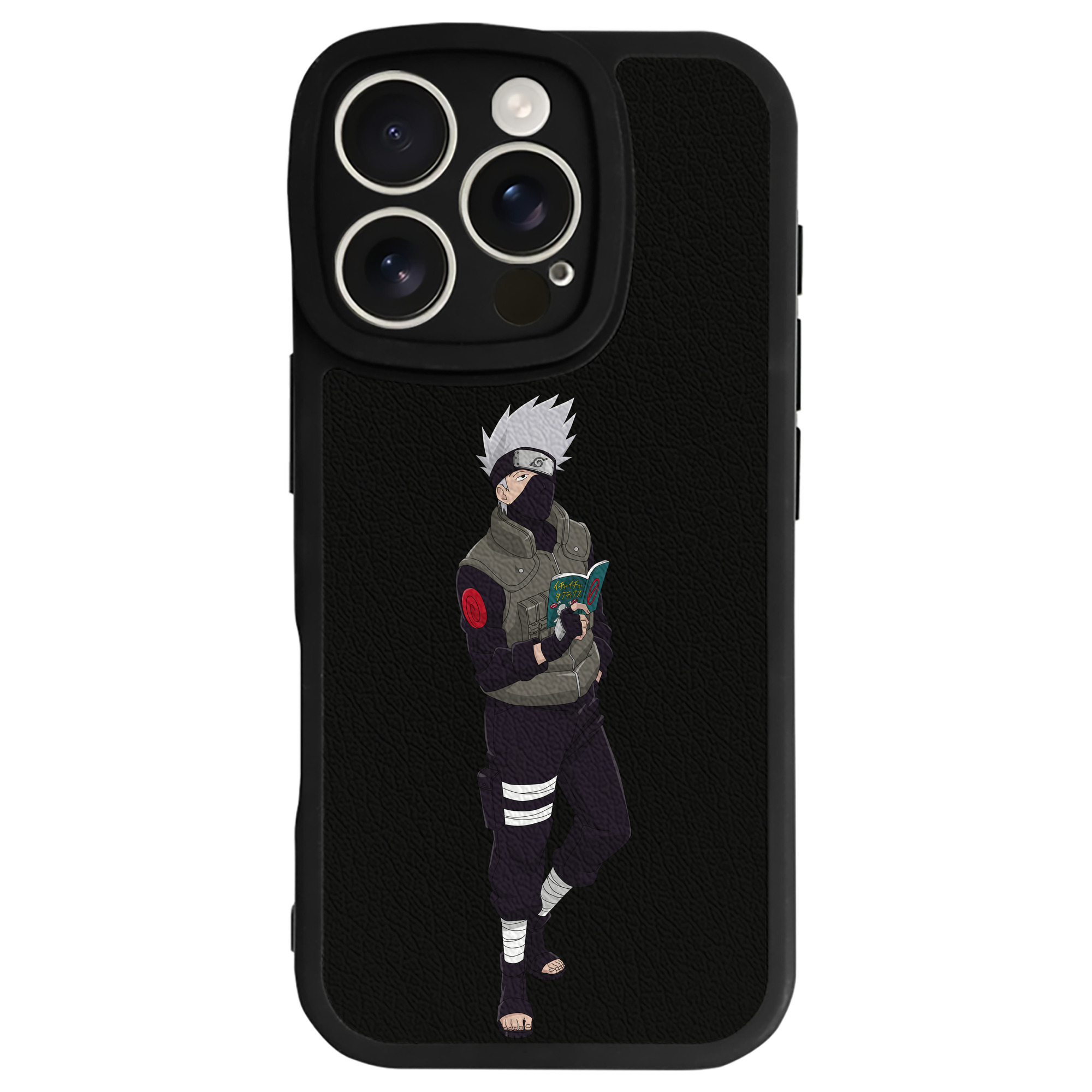 （画像用） NARUTO -ナルト- はたけ カカシ Hatake Kakashi 【iPhone 16シリーズ対応】シリコンスマホケース（レザー調） 材質：シリコン